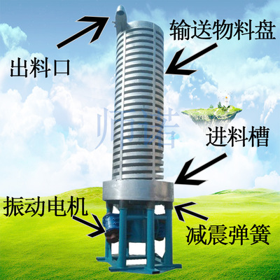 塑料冷却输送机 定制 工厂直销  垂直振动提升机 螺旋冷却干燥机