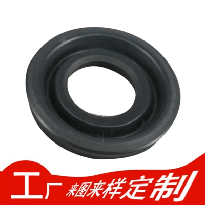 定制轴孔双用橡胶包金属铁片Y型密封圈 气缸活塞孔用密封件Y型圈图1