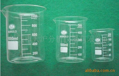厂家直销低型烧杯 25ml、50ml、100ml、500ml、1000ml玻璃烧杯
