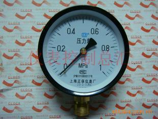 压力表 弹簧管圧力表 Y100 0-1MPA    上海正保仪表厂