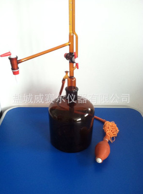 实验仪器棕色 双四氟活塞 50ml全自动滴定管 2L试剂瓶 二连球