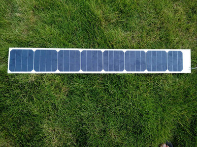 25W sunpower半柔性太阳能板房车太阳能发电板 PET层压板柔性板