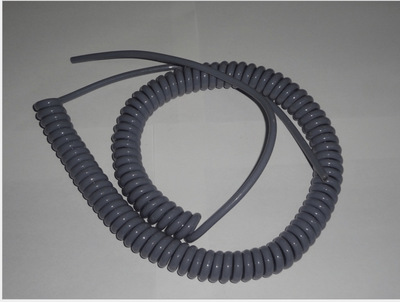 供应TPU螺旋电缆线3芯6平方螺旋电缆 2芯4平方PU弹簧电缆线