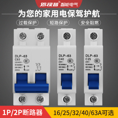 总开关漏电保护32a家用空气开关小型断路器2p空开63a漏保1P20A40A