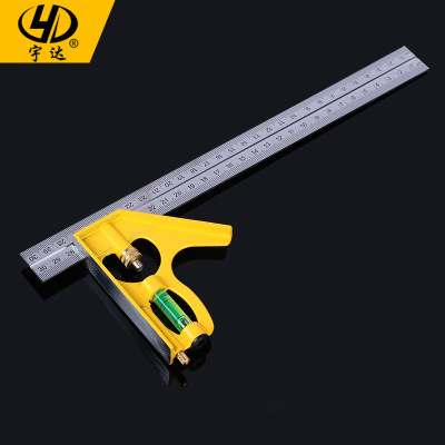 不锈钢角度尺土木测量工具直角尺高精度300MM组合角尺工厂直销