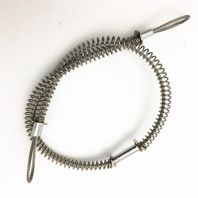 外贸油管防爆链28寸安全绳防爆铁镀锌材质安全弹簧钢丝绳