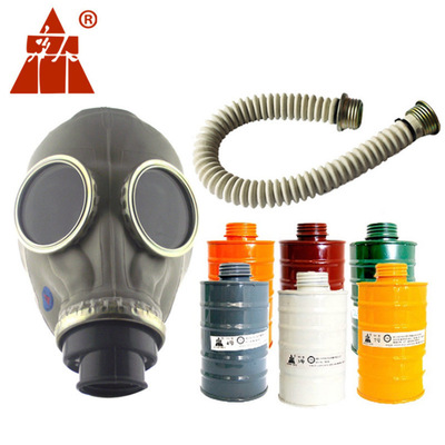 唐人防毒全面具橡胶防毒面罩配滤毒罐喷漆防甲醛氨气酸性气体面具