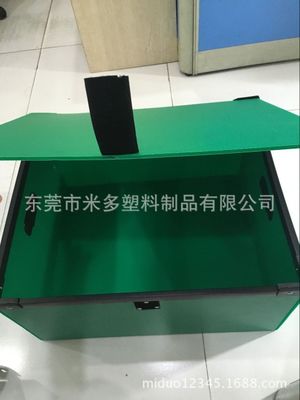 供应深圳金属厂连盖塑料中空板加固周转箱 定做尺寸万通板骨架箱图1