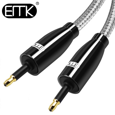 EMK mini Toslink音频线SPDIF光纤线3.5到3.5光学音频电缆