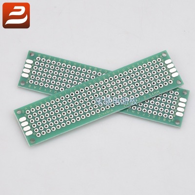 2x8cm双面玻纤2.54间距数控喷锡万能板 洞洞板 实验板 PCB电路板