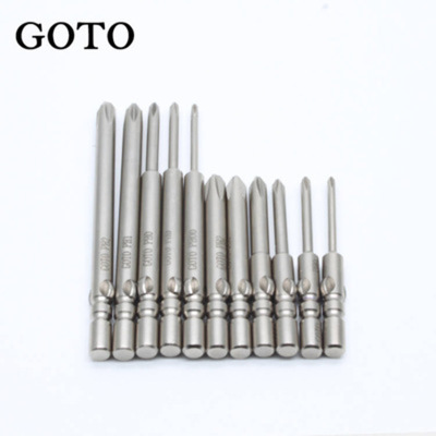 厂家直供GOTO800 4厘S2加硬十字电批头电批咀 磁性电动螺丝刀起子