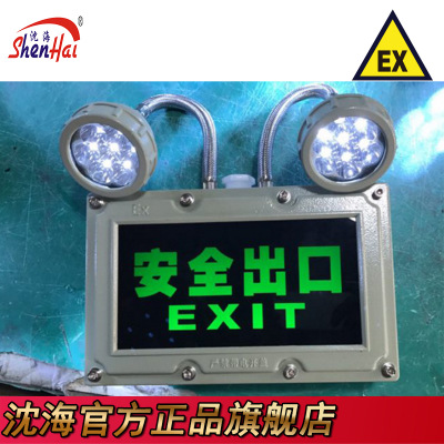 供应 BCJ防爆安全出口标志带双头应急灯（一体式）防爆照明双头灯